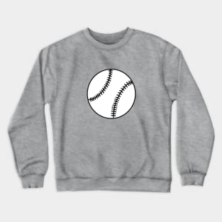 Black And White Baseball Ball - Doodle Crewneck Sweatshirt